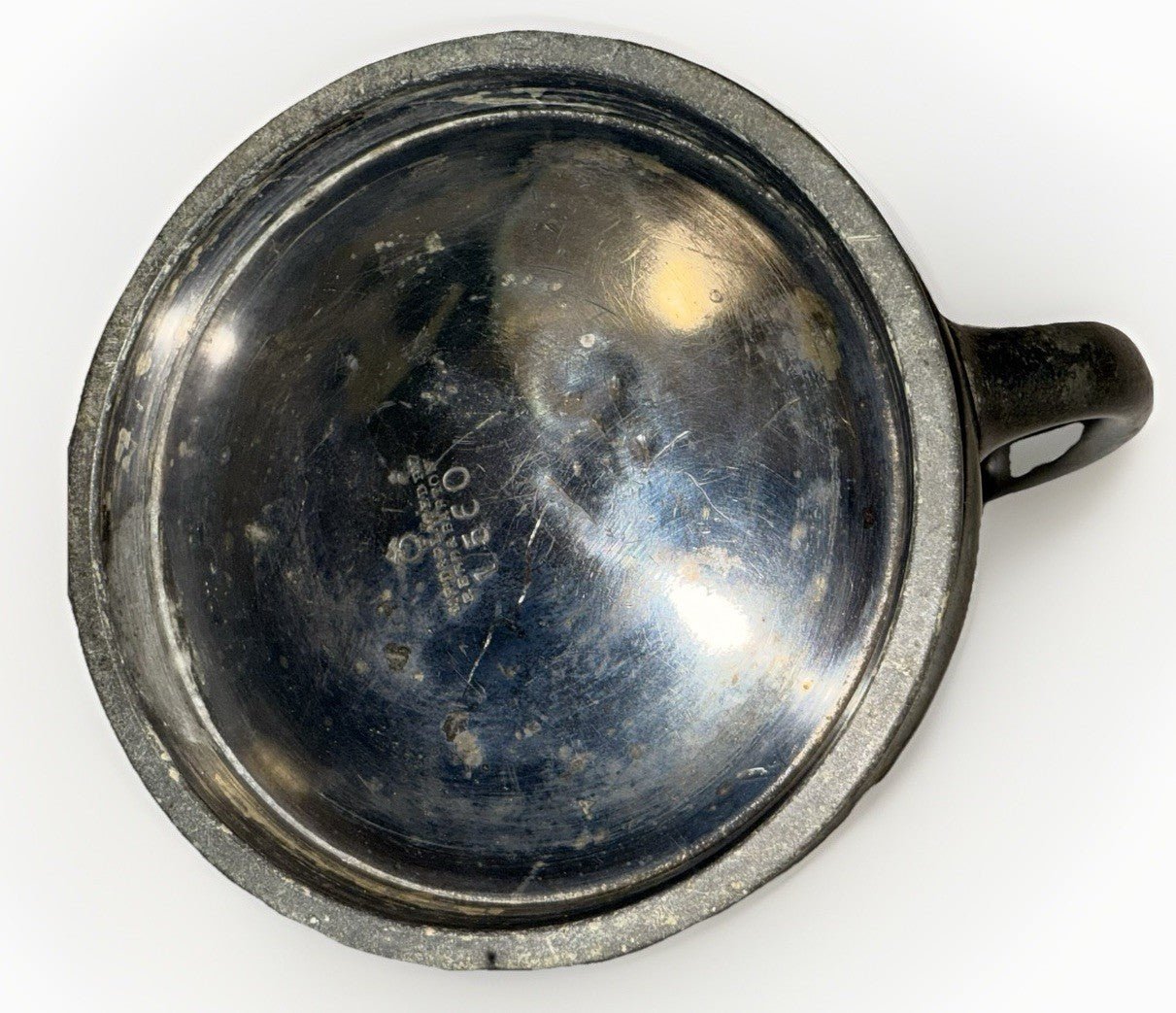 Double Handled Reed & Barton Pewter Sugar Bowl Lid Signed / Danforth Collection - AntiquesEtceteraDouble Handled Reed & Barton Pewter Sugar Bowl Lid Signed / Danforth CollectionReed & BartonAntiquesEtcetera