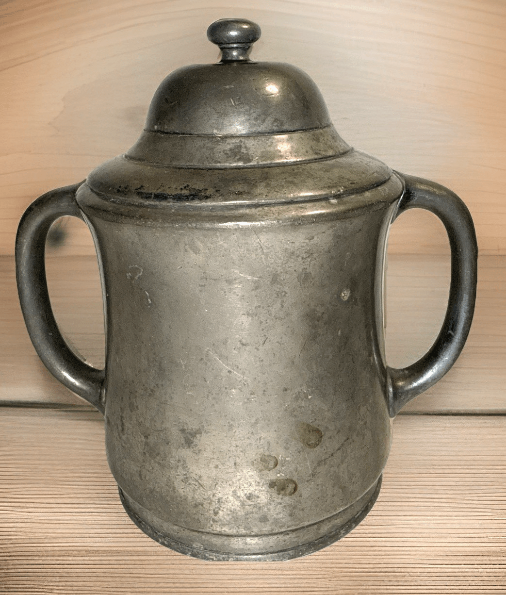 Double Handled Reed & Barton Pewter Sugar Bowl Lid Signed / Danforth Collection - AntiquesEtceteraDouble Handled Reed & Barton Pewter Sugar Bowl Lid Signed / Danforth CollectionReed & BartonAntiquesEtcetera