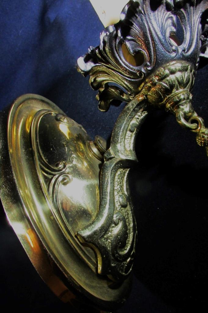 Electrified Candelabra Wall Sconce Gold, Silver Antique Detail Art Deco Tassel - AntiquesEtceteraElectrified Candelabra Wall Sconce Gold, Silver Antique Detail Art Deco TasselAntiquesEtceteraAntiquesEtcetera