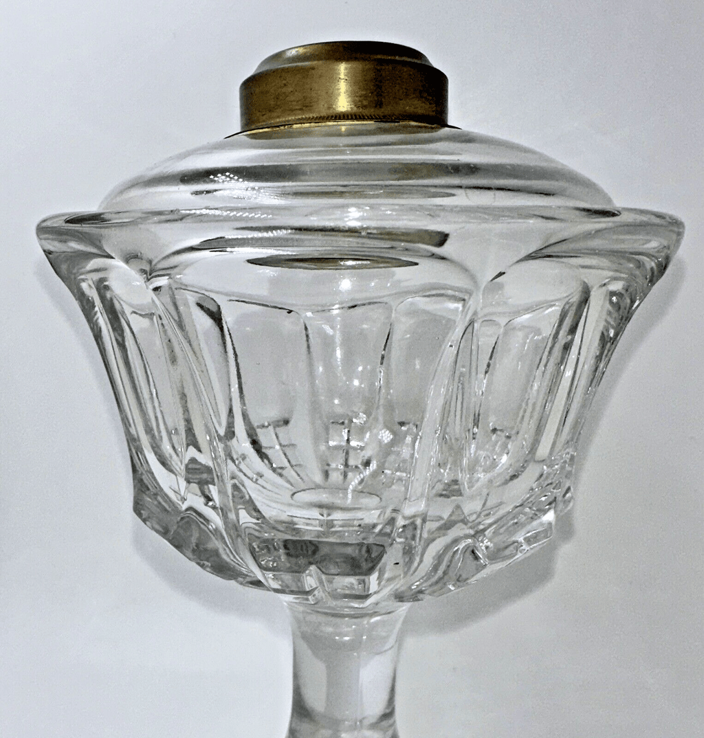 Elegant Antique Geo. Duncan QUARTERED BLOCK Kerosene or Oil Stand Lamp 2 Collar - AntiquesEtceteraElegant Antique Geo. Duncan QUARTERED BLOCK Kerosene or Oil Stand Lamp 2 CollarGeo. Duncan's Sons & CompanyAntiquesEtcetera