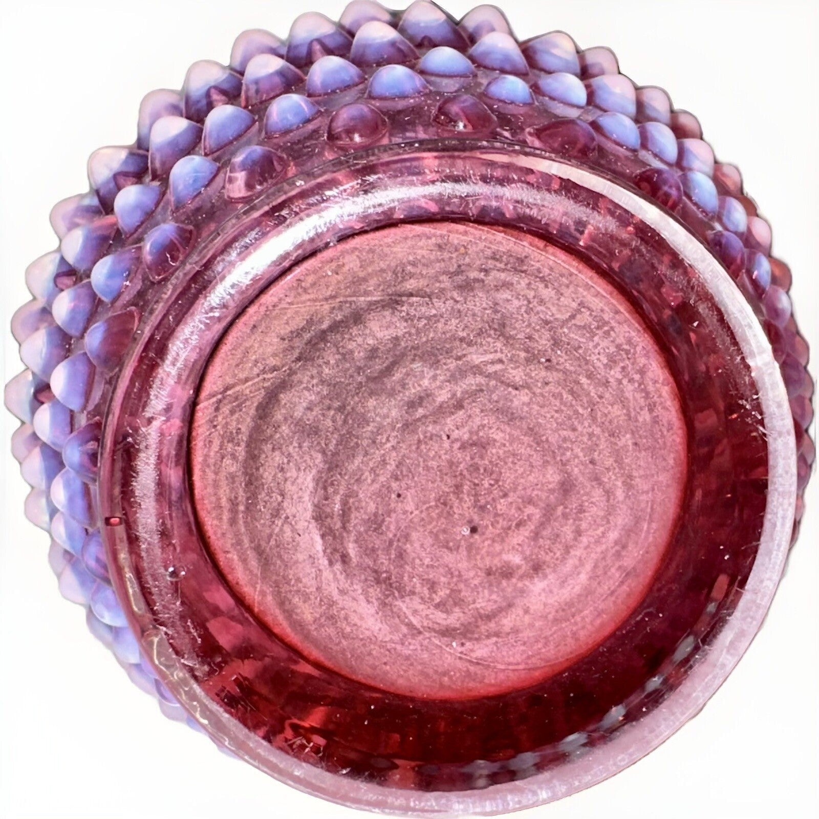 Fenton Opalescent Cranberry Hobnail Glass Creamer Pitcher with Notched Handle - AntiquesEtceteraFenton Opalescent Cranberry Hobnail Glass Creamer Pitcher with Notched HandleFentonAntiquesEtcetera