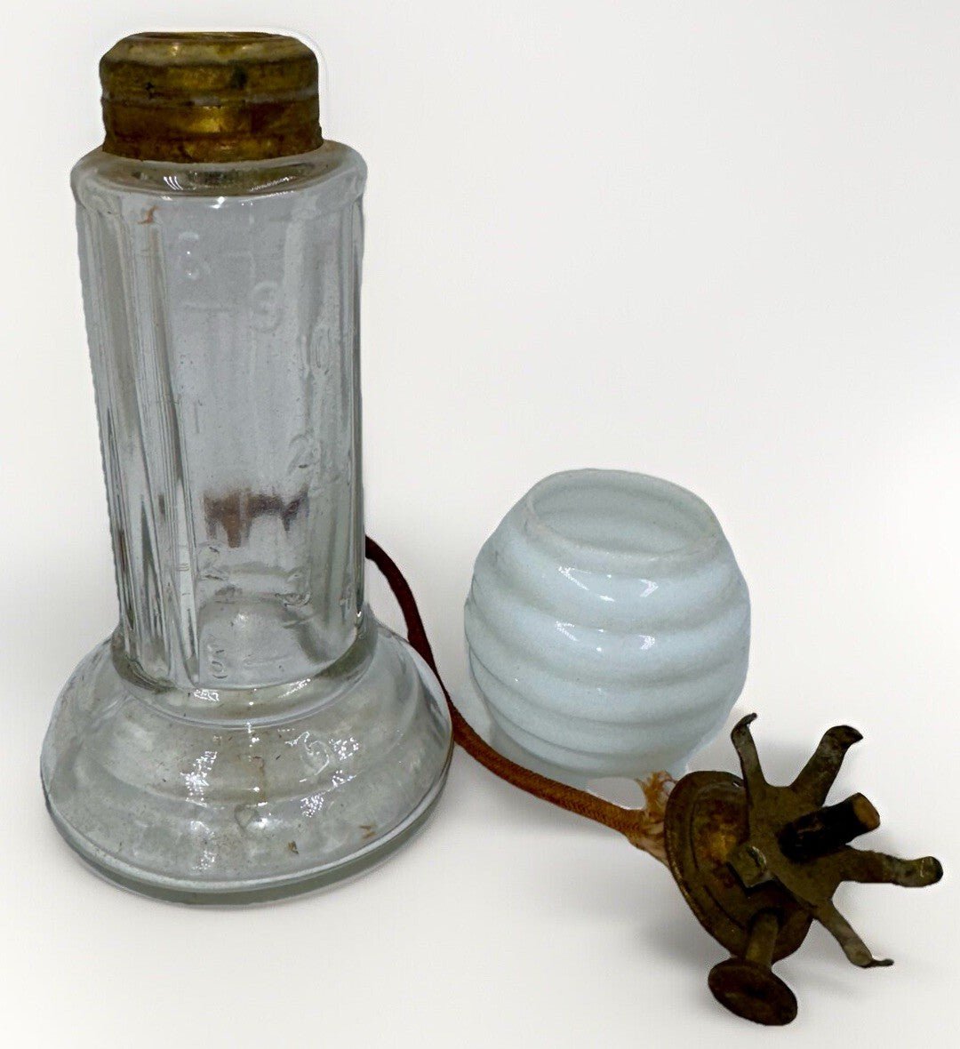 Grand Val's Time Indicating Oil Lamp Miniature Pride of America w/ Beehive Shade - AntiquesEtceteraGrand Val's Time Indicating Oil Lamp Miniature Pride of America w/ Beehive ShadeAntiqueAntiquesEtcetera