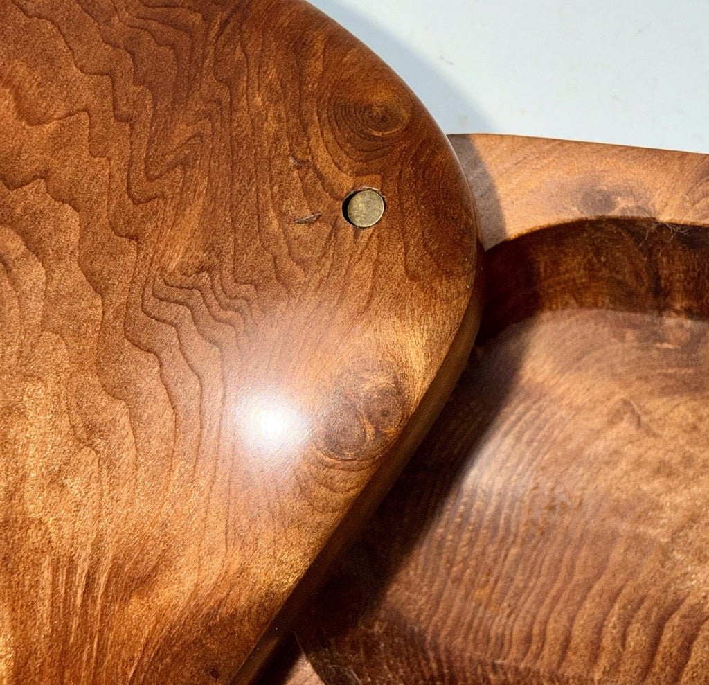 Hand - Carved Signed Doug Muscanell Studio Redwood Burl Trinket Box w/ Swivel Top - AntiquesEtceteraHand - Carved Signed Doug Muscanell Studio Redwood Burl Trinket Box w/ Swivel TopMuscanell STudiosAntiquesEtcetera