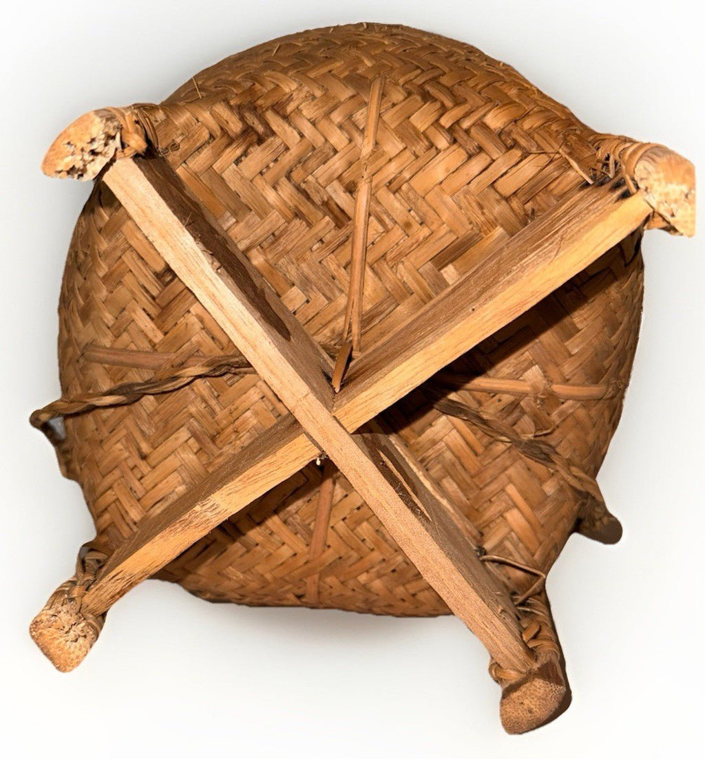 Hand Woven Native American Pack Basket with Shoulder Hanger 10" Diameter - AntiquesEtceteraHand Woven Native American Pack Basket with Shoulder Hanger 10" DiameterAntiquesEtceteraAntiquesEtcetera