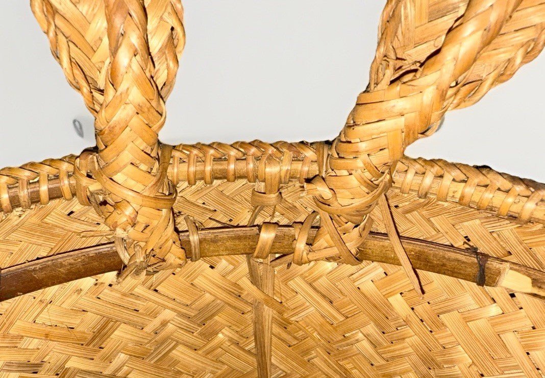 Hand Woven Native American Pack Basket with Shoulder Hanger 10" Diameter - AntiquesEtceteraHand Woven Native American Pack Basket with Shoulder Hanger 10" DiameterAntiquesEtceteraAntiquesEtcetera