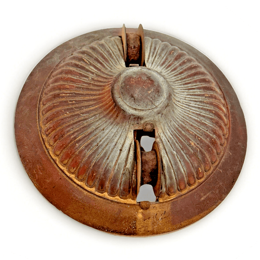 Hanging Kerosene Oil Lamp Brass Canopy with Pulleys and Hanger 5" Diameter - AntiquesEtceteraHanging Kerosene Oil Lamp Brass Canopy with Pulleys and Hanger 5" DiameterUnbrandedAntiquesEtcetera
