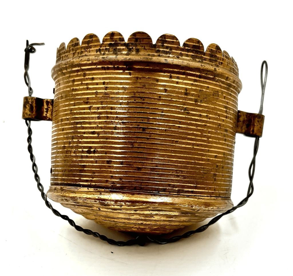 Hanging Oil Kerosene Lamp Counterweight Cast Iron in Brass Can - AntiquesEtceteraHanging Oil Kerosene Lamp Counterweight Cast Iron in Brass CanAntiqueAntiquesEtcetera