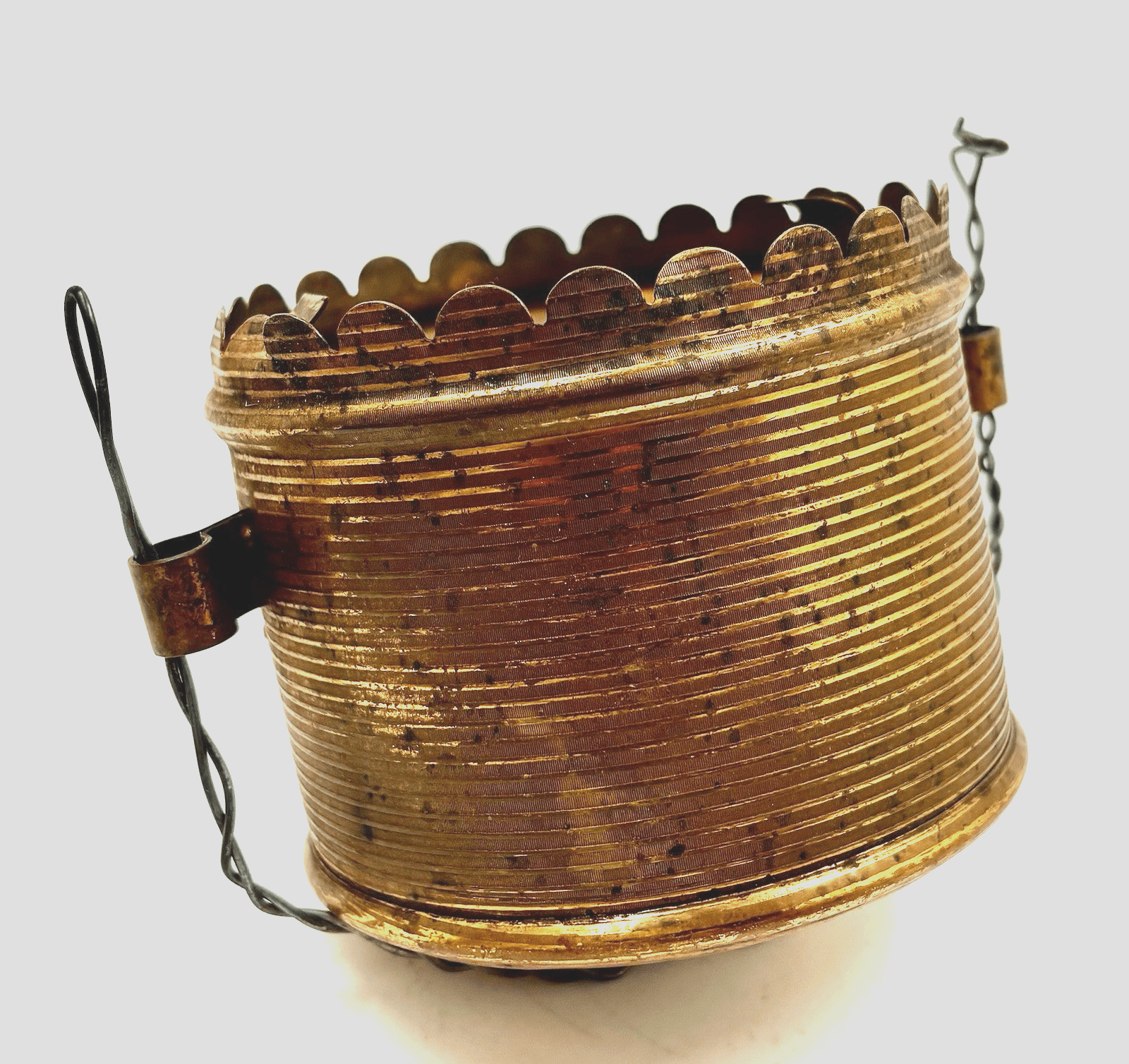 Hanging Oil Kerosene Lamp Counterweight Cast Iron in Brass Can - AntiquesEtceteraHanging Oil Kerosene Lamp Counterweight Cast Iron in Brass CanAntiqueAntiquesEtcetera