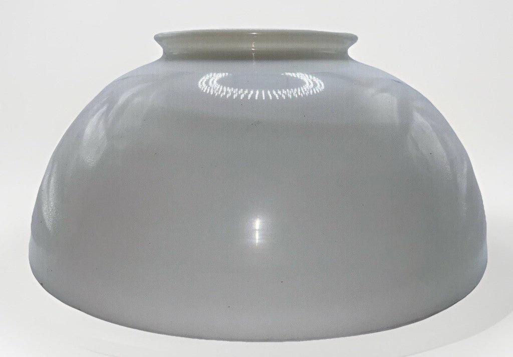Hanging Oil Lamp Shade Opal White Glass 14" Fitter with 6 1/8" Rolled Top Rim - AntiquesEtceteraHanging Oil Lamp Shade Opal White Glass 14" Fitter with 6 1/8" Rolled Top RimAntiquesEtceteraAntiquesEtcetera