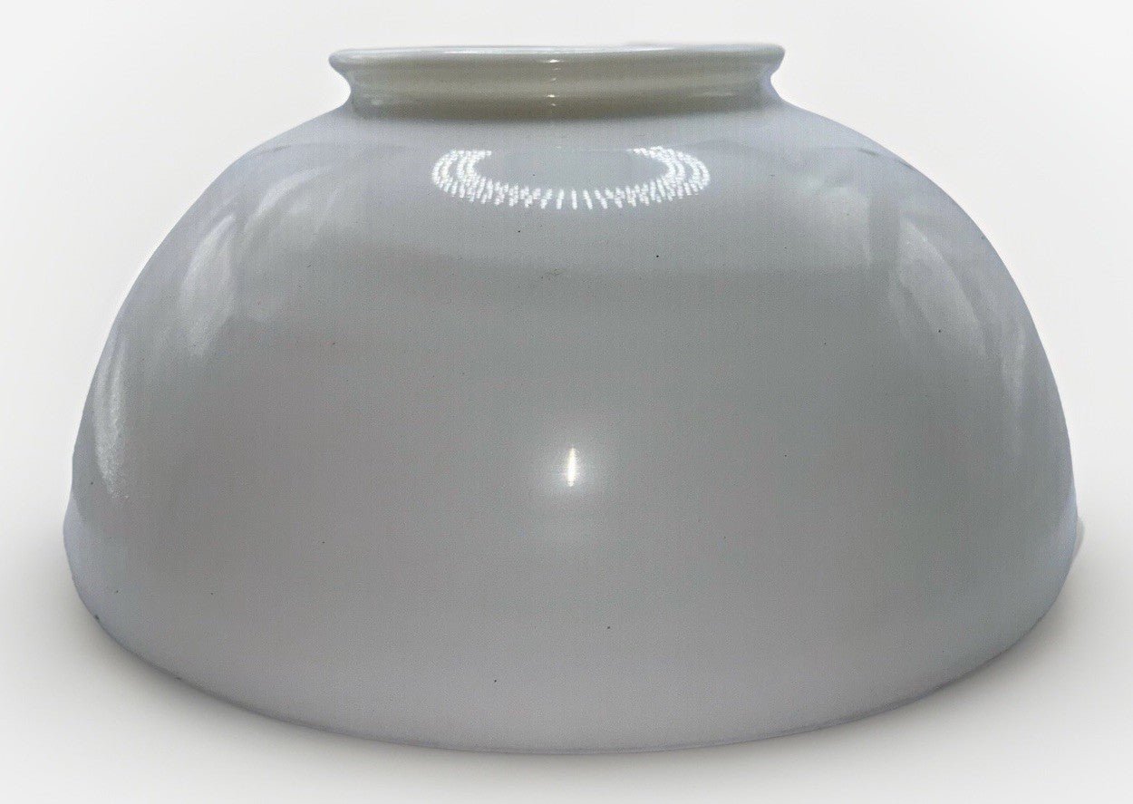 Hanging Oil Lamp Shade Opal White Glass 14" Fitter with 6 1/8" Rolled Top Rim - AntiquesEtceteraHanging Oil Lamp Shade Opal White Glass 14" Fitter with 6 1/8" Rolled Top RimAntiquesEtceteraAntiquesEtcetera