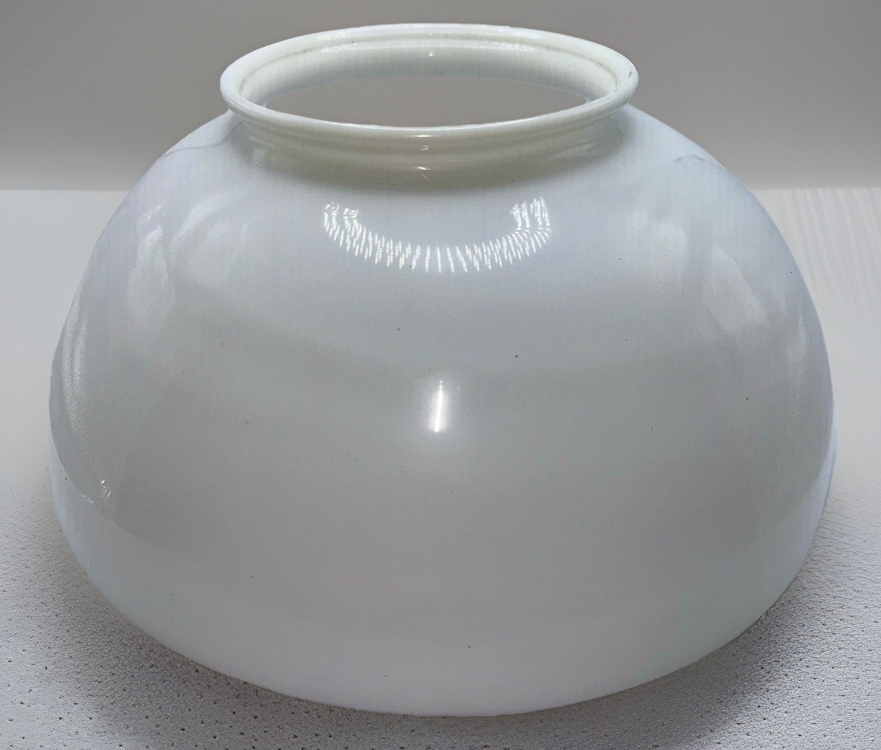 Hanging Oil Lamp Shade Opal White Glass 14" Fitter with 6 1/8" Rolled Top Rim - AntiquesEtceteraHanging Oil Lamp Shade Opal White Glass 14" Fitter with 6 1/8" Rolled Top RimAntiquesEtceteraAntiquesEtcetera