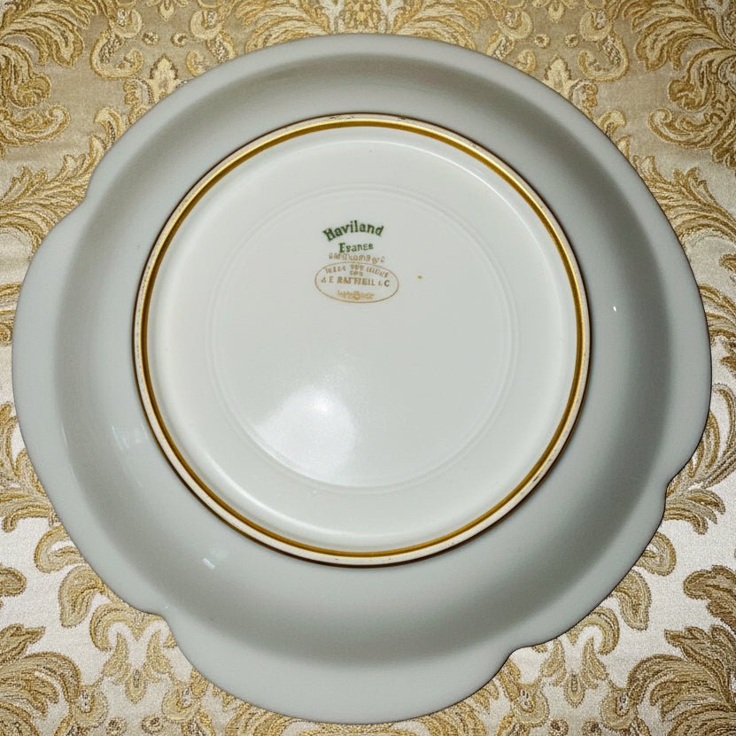 Haviland Limoges Gold Encrusted Bowl Rare Unusual Shape Made for JE Caldwell Philadelphia Jeweler - AntiquesEtceteraHaviland Limoges Gold Encrusted Bowl Rare Unusual Shape Made for JE Caldwell Philadelphia JewelerElegant / Collectible DinnerwareHaviland, Limoges, FranceAntiquesEtcetera