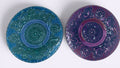 Higgins Fused Art Glass 8 3/8" Luncheon Plates Both Signed Set / 2 ComplementingAntiquesEtcetera
