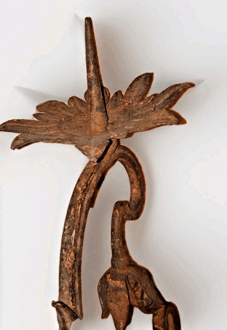 Huge Antique Pricket Candle Holder Spike 23" Ornamental Wrought Iron Wall Mount - AntiquesEtceteraHuge Antique Pricket Candle Holder Spike 23" Ornamental Wrought Iron Wall MountAntique LightingAntiquesEtceteraAntiquesEtcetera