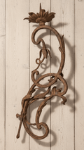 Huge Antique Pricket Candle Holder Spike 23" Ornamental Wrought Iron Wall MountAntiquesEtcetera