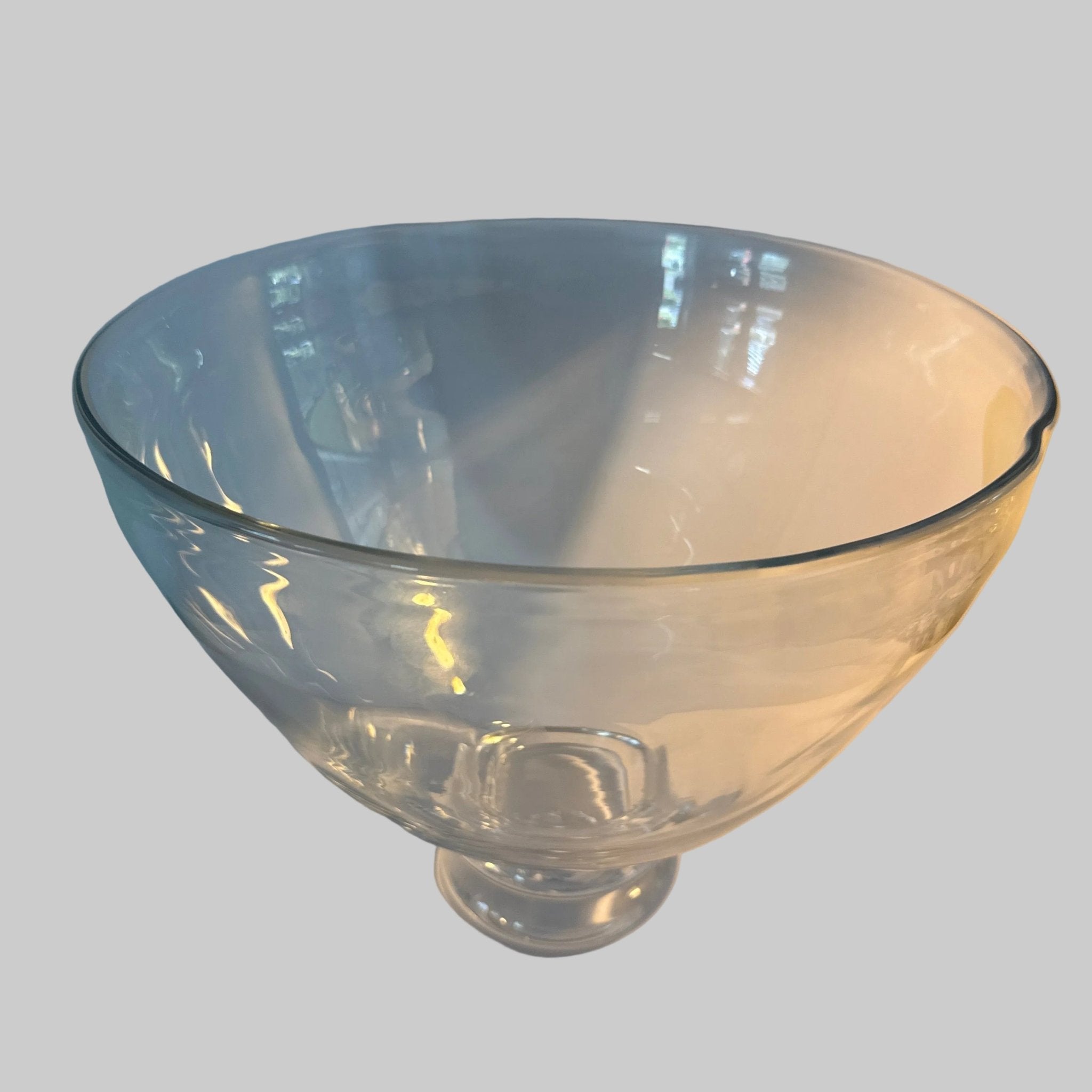 HUGE Simon Pearce Crystal Pedestal Bowl Centerpiece, Punch, Fruit Made in Vermont USA Lead Free - AntiquesEtceteraHUGE Simon Pearce Crystal Pedestal Bowl Centerpiece, Punch, Fruit Made in Vermont USA Lead FreeCenterpiece BowlSimon PearceAntiquesEtcetera