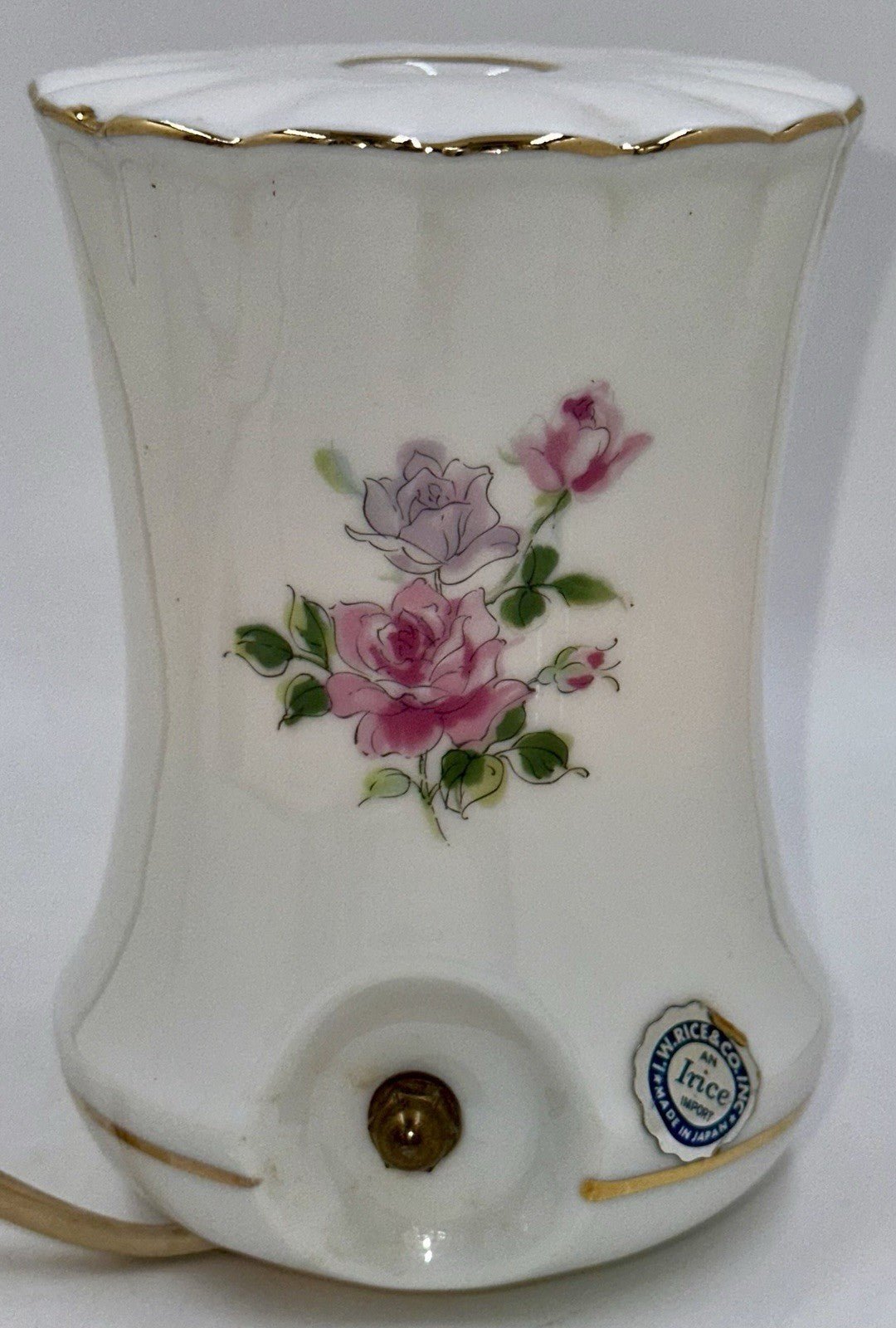 I.W. Rice Perfume Diffuser Night Lamp Light Romantic Pink Roses JAPAN Sticker - AntiquesEtceteraI.W. Rice Perfume Diffuser Night Lamp Light Romantic Pink Roses JAPAN StickerI.W. RiceAntiquesEtcetera