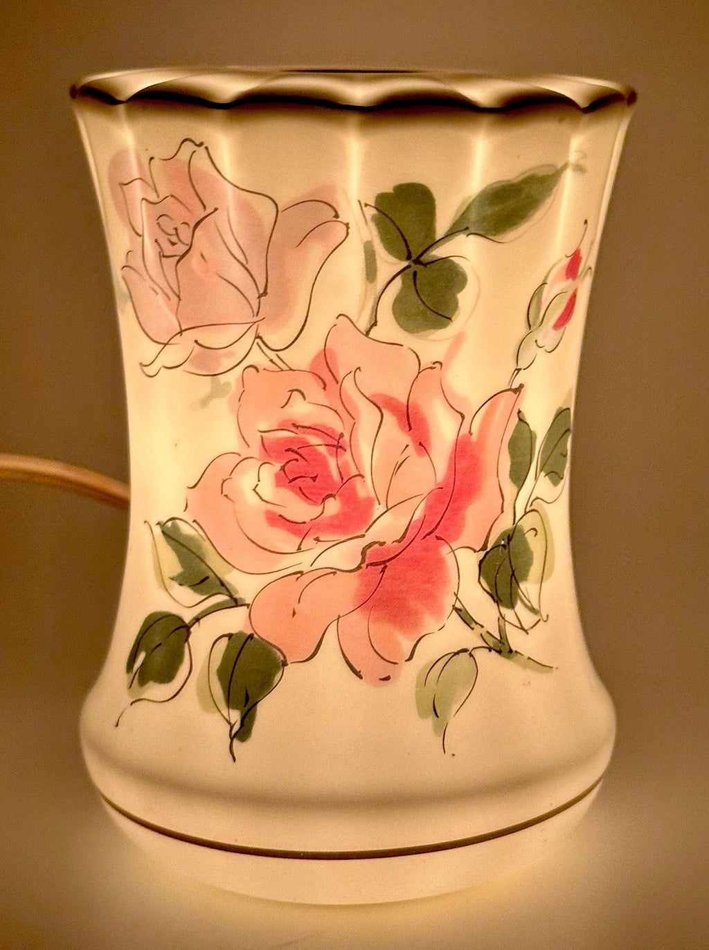 I.W. Rice Perfume Diffuser Night Lamp Light Romantic Pink Roses JAPAN Sticker - AntiquesEtceteraI.W. Rice Perfume Diffuser Night Lamp Light Romantic Pink Roses JAPAN StickerI.W. RiceAntiquesEtcetera