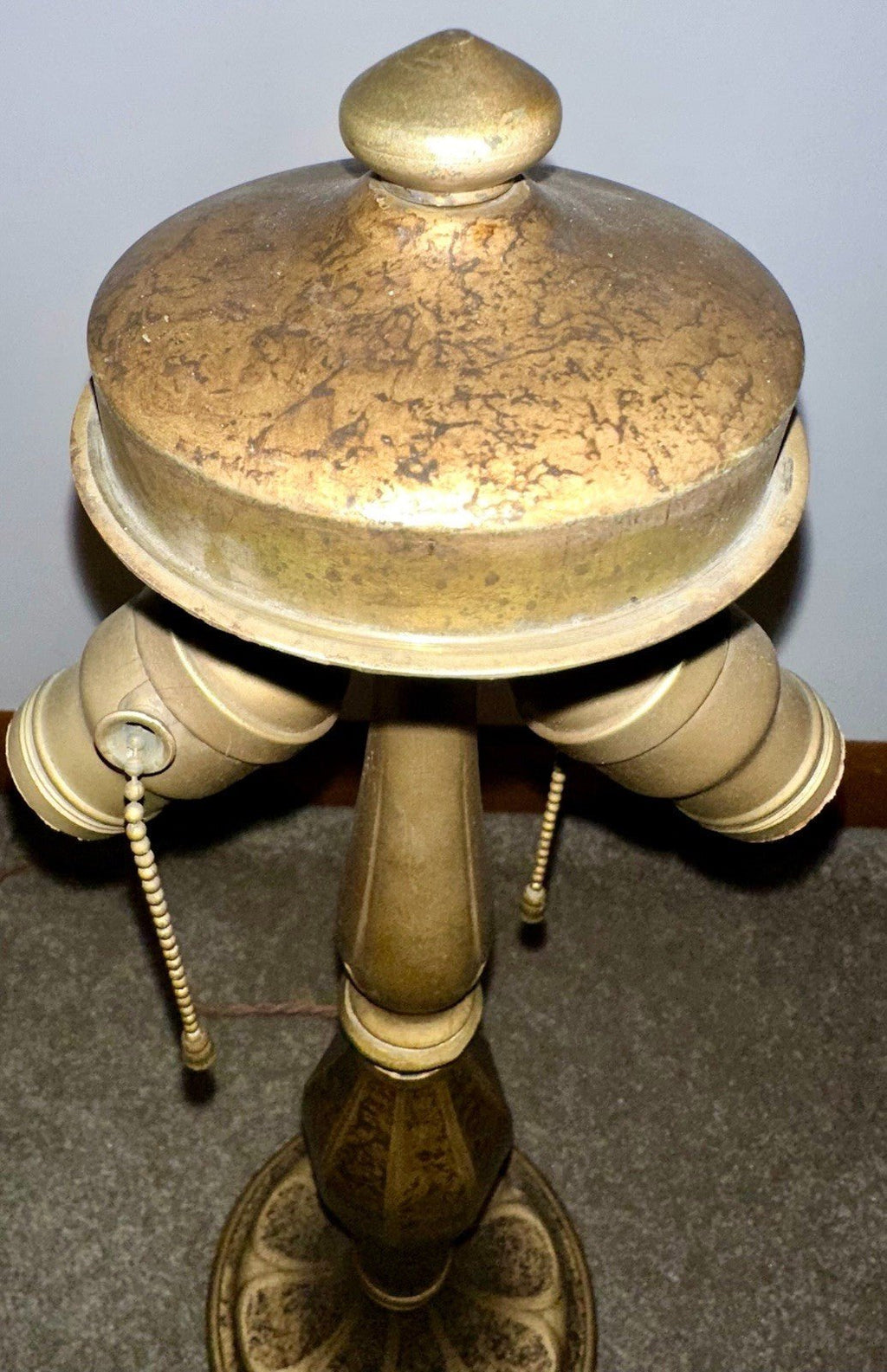Jefferson Table Lamp with Rare Hexagonal Reverse Painted Shade Arts & Crafts Era - AntiquesEtceteraJefferson Table Lamp with Rare Hexagonal Reverse Painted Shade Arts & Crafts EraAntique LightingAntiquesEtceteraAntiquesEtcetera