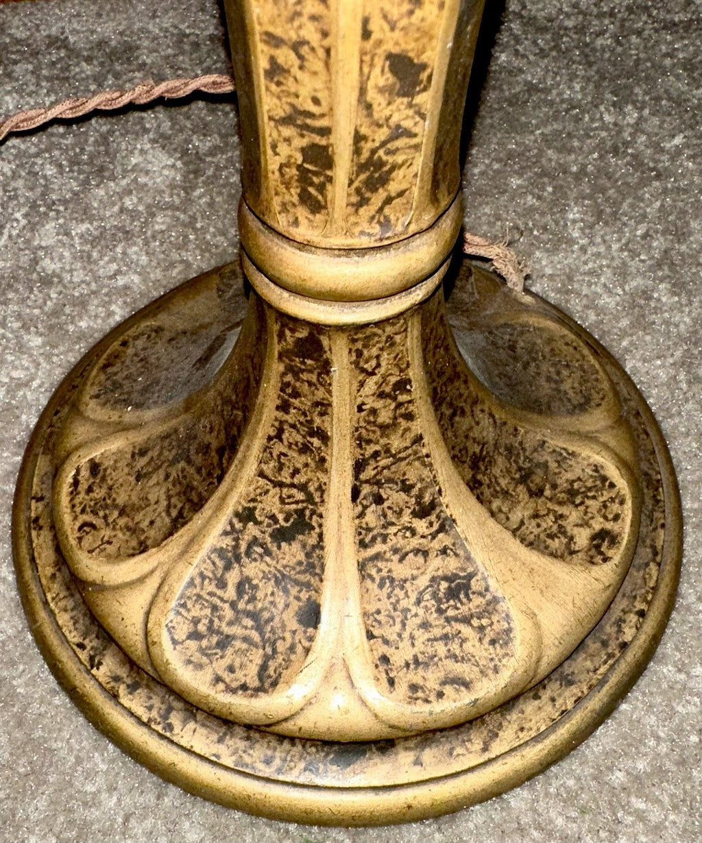 Jefferson Table Lamp with Rare Hexagonal Reverse Painted Shade Arts & Crafts Era - AntiquesEtceteraJefferson Table Lamp with Rare Hexagonal Reverse Painted Shade Arts & Crafts EraAntique LightingAntiquesEtceteraAntiquesEtcetera