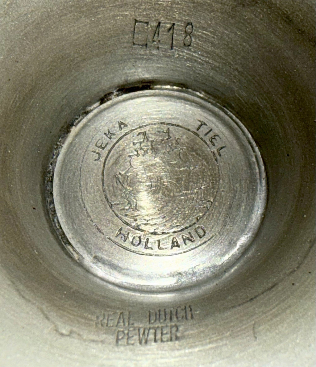Jeka Tiel Holland Pewter Urn Bud Vase Danish Modern 8 1/2" Danforth Collection - AntiquesEtceteraJeka Tiel Holland Pewter Urn Bud Vase Danish Modern 8 1/2" Danforth CollectionJeka Tiel / HollandAntiquesEtcetera
