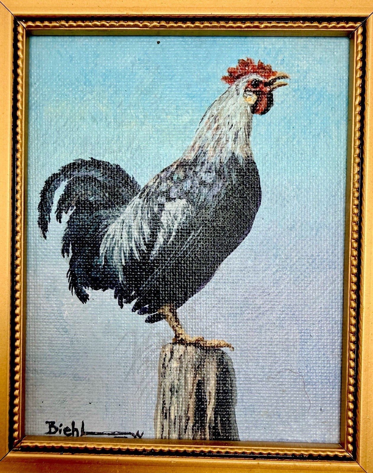Joan Biehl Oil On Board EARLY MORNING Signed Painting PA Dutch Miniature - AntiquesEtceteraJoan Biehl Oil On Board EARLY MORNING Signed Painting PA Dutch MiniatureAntiquesEtceteraAntiquesEtcetera