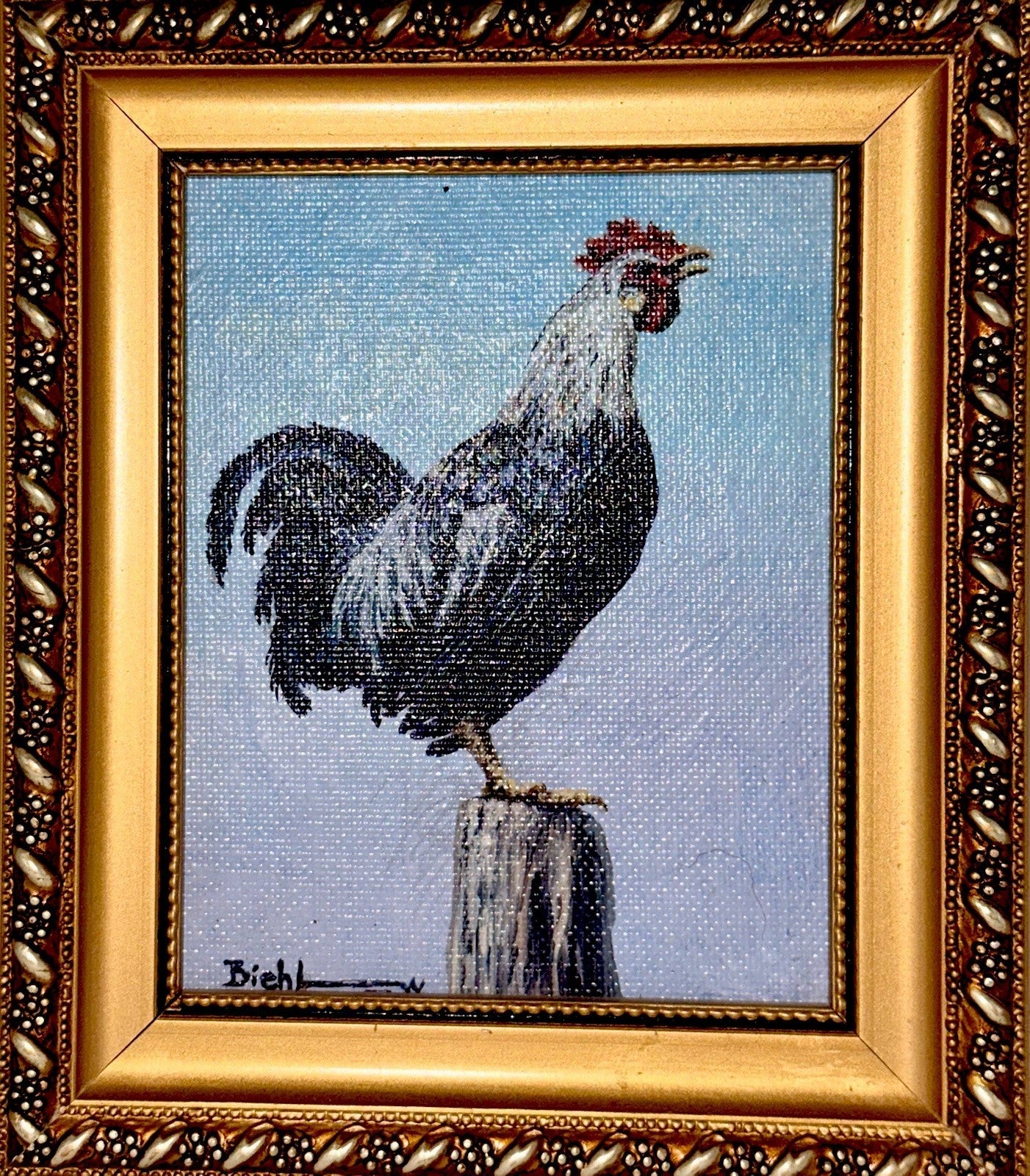 Joan Biehl Oil On Board EARLY MORNING Signed Painting PA Dutch Miniature - AntiquesEtceteraJoan Biehl Oil On Board EARLY MORNING Signed Painting PA Dutch MiniatureAntiquesEtceteraAntiquesEtcetera