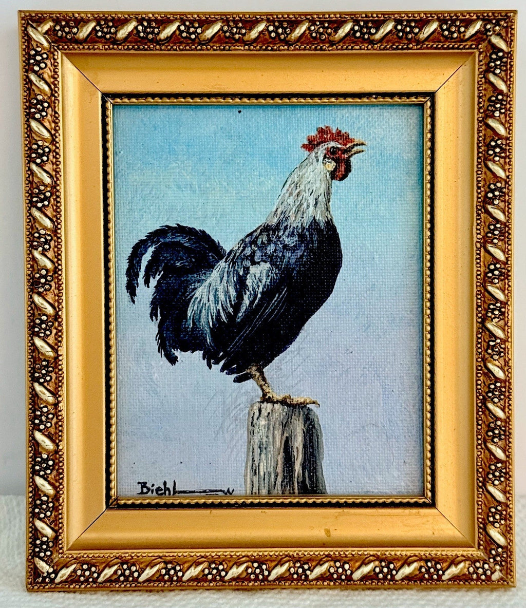 Joan Biehl Oil On Board EARLY MORNING Signed Painting PA Dutch Miniature - AntiquesEtceteraJoan Biehl Oil On Board EARLY MORNING Signed Painting PA Dutch MiniatureAntiquesEtceteraAntiquesEtcetera