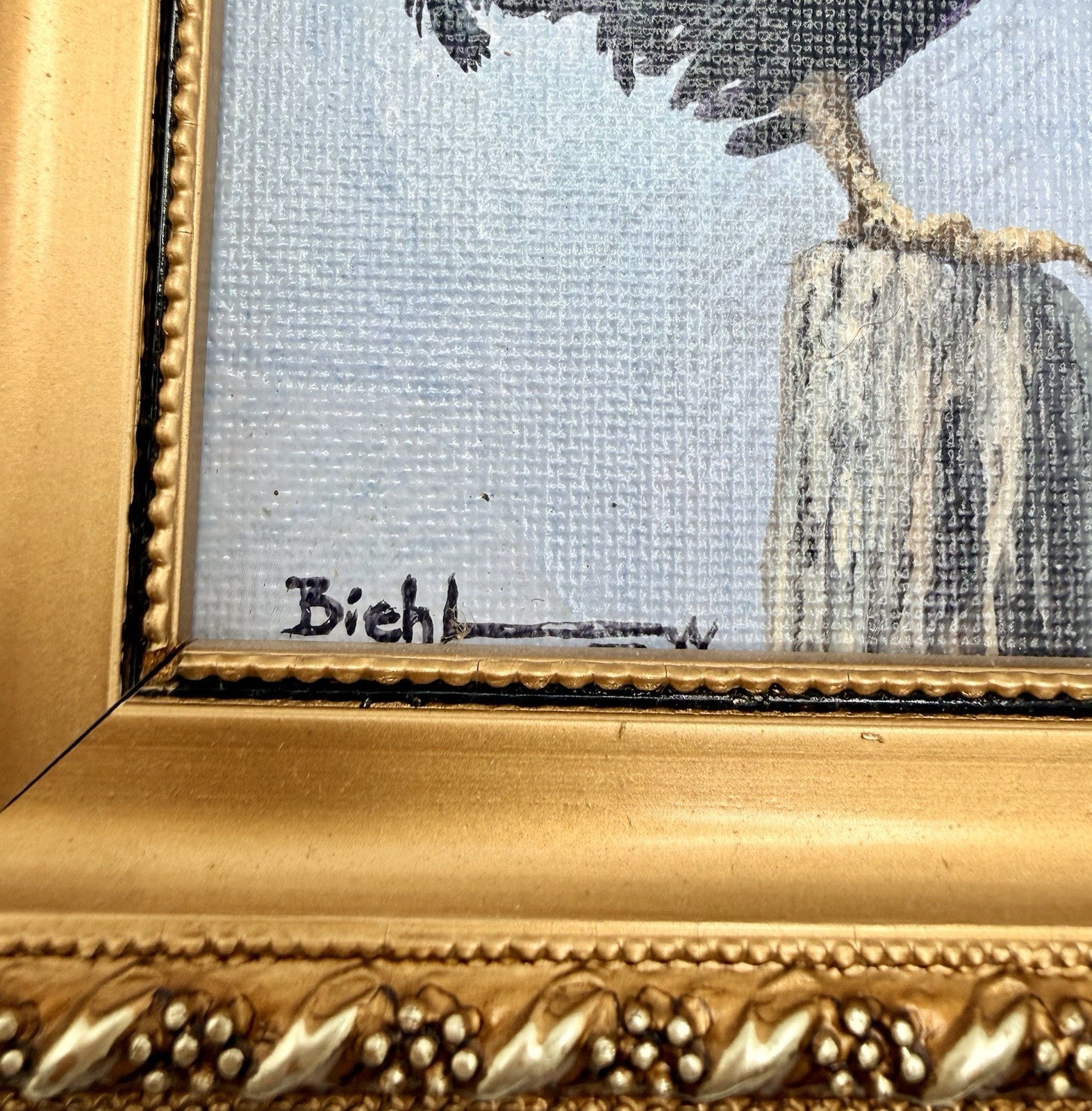 Joan Biehl Oil On Board EARLY MORNING Signed Painting PA Dutch Miniature - AntiquesEtceteraJoan Biehl Oil On Board EARLY MORNING Signed Painting PA Dutch MiniatureAntiquesEtceteraAntiquesEtcetera