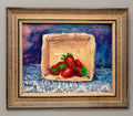 Joan Biehl Oil On Canvas Board Last of the Strawberries in Wooden Box Kutztown - AntiquesEtceteraJoan Biehl Oil On Canvas Board Last of the Strawberries in Wooden Box KutztownAntiquesEtceteraAntiquesEtcetera