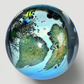 Josh Simpson Inhabited Planet Studio Art Glass Paperweight 1989 Signed 4/121AntiquesEtcetera
