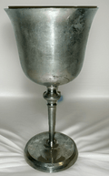 Kayserzinn Art Nouveau Pewter Goblet Circa 1900 Germany with Knopped Stem - AntiquesEtceteraKayserzinn Art Nouveau Pewter Goblet Circa 1900 Germany with Knopped StemKayserzinnAntiquesEtcetera