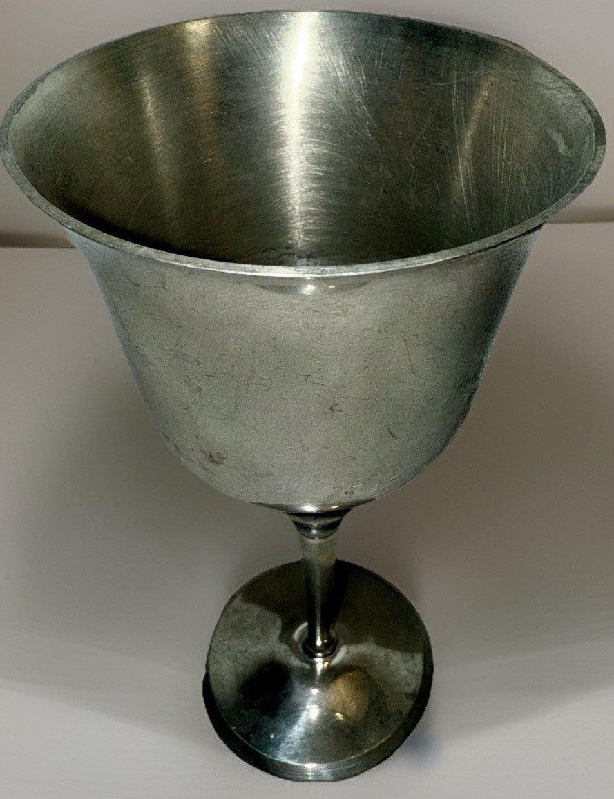 Kayserzinn Art Nouveau Pewter Goblet Circa 1900 Germany with Knopped Stem - AntiquesEtceteraKayserzinn Art Nouveau Pewter Goblet Circa 1900 Germany with Knopped StemKayserzinnAntiquesEtcetera