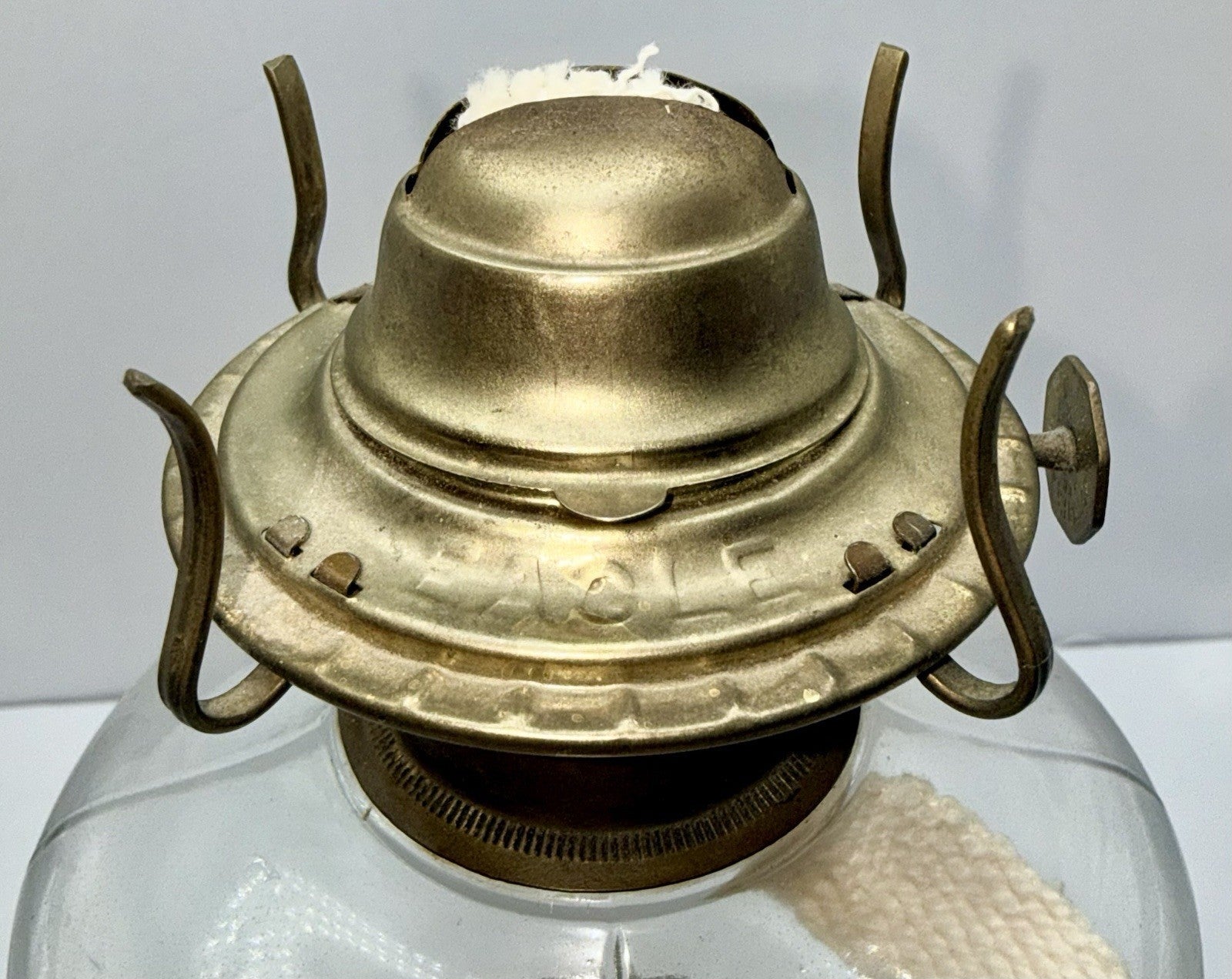 Kerosene Oil Stand Lamp Eagle Brass Burner Smooth Globular Font Press - On Collar - AntiquesEtceteraKerosene Oil Stand Lamp Eagle Brass Burner Smooth Globular Font Press - On CollarAntiqueAntiquesEtcetera