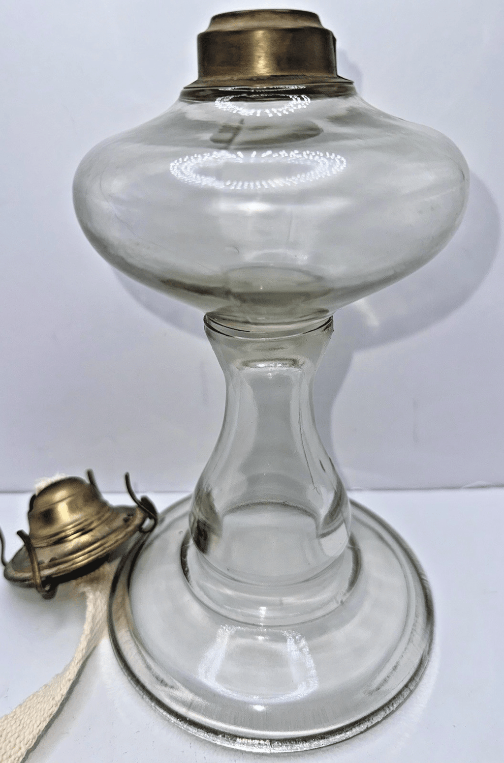 Kerosene Oil Stand Lamp Eagle Brass Burner Smooth Globular Font Press - On Collar - AntiquesEtceteraKerosene Oil Stand Lamp Eagle Brass Burner Smooth Globular Font Press - On CollarAntiqueAntiquesEtcetera