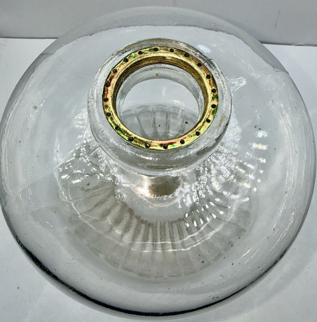 Kerosene Oil Stand Lamp Inverted Loops Prisms 2 Collar Large Heavy Clear Glass - AntiquesEtceteraKerosene Oil Stand Lamp Inverted Loops Prisms 2 Collar Large Heavy Clear GlassAntiqueAntiquesEtcetera