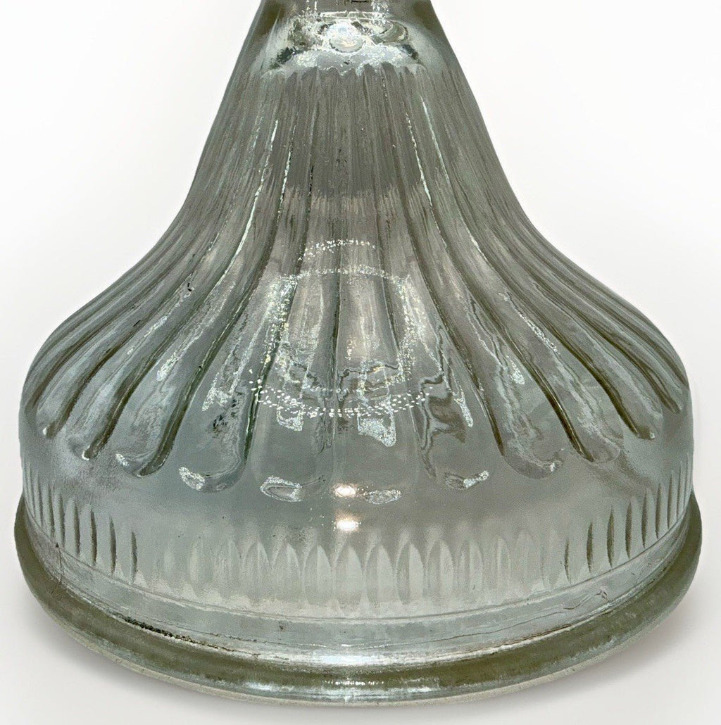 Kerosene Oil Stand Lamp Inverted Loops Prisms 2 Collar Large Heavy Clear Glass - AntiquesEtceteraKerosene Oil Stand Lamp Inverted Loops Prisms 2 Collar Large Heavy Clear GlassAntiqueAntiquesEtcetera