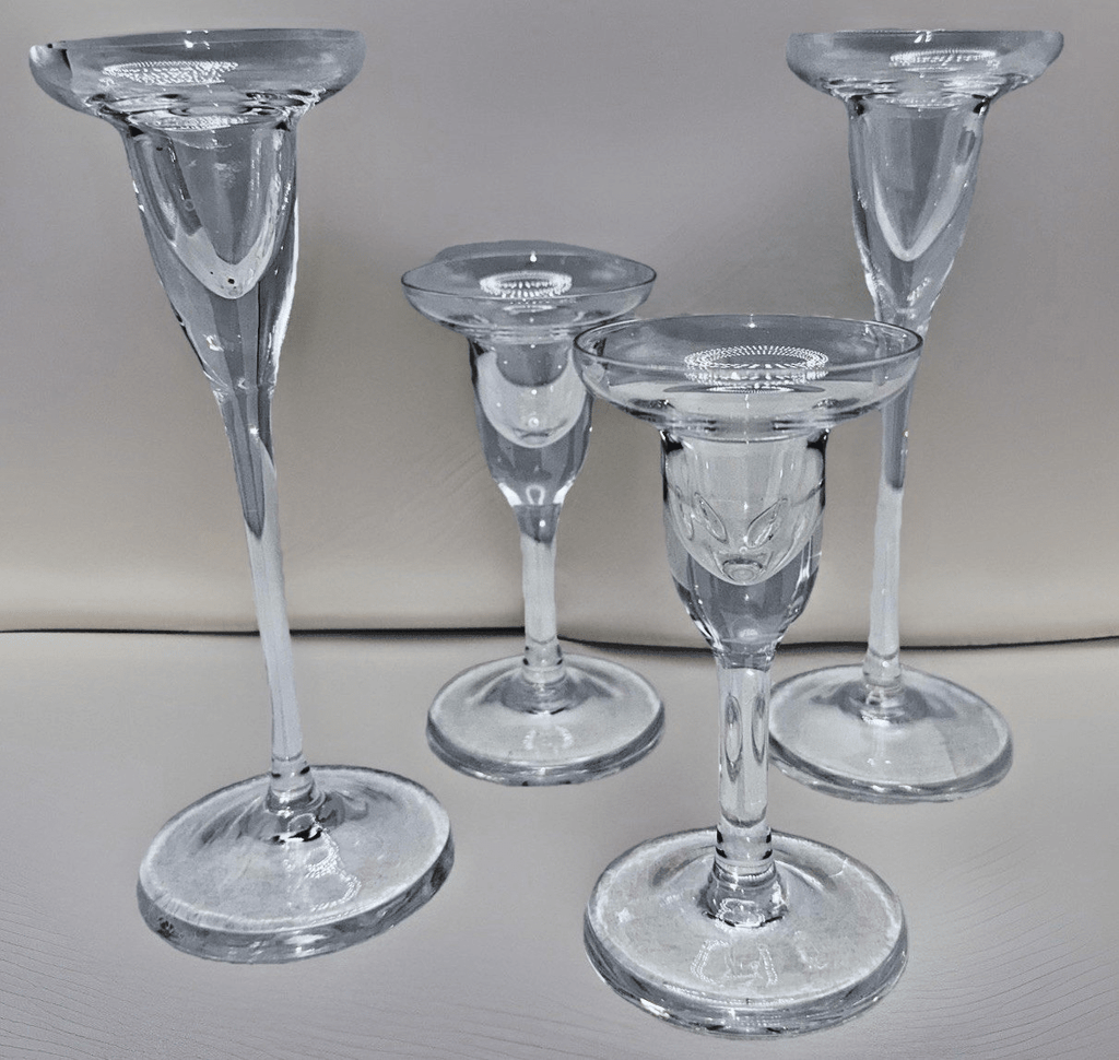 Lenox Crystal Sussex Candlesticks Arrangement Set of 4 (Two 6.5") ( Two 4.5") - AntiquesEtceteraLenox Crystal Sussex Candlesticks Arrangement Set of 4 (Two 6.5") ( Two 4.5")LenoxAntiquesEtcetera