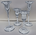 Lenox Crystal Sussex Candlesticks Arrangement Set of 4 (Two 6.5") ( Two 4.5") - AntiquesEtceteraLenox Crystal Sussex Candlesticks Arrangement Set of 4 (Two 6.5") ( Two 4.5")LenoxAntiquesEtcetera