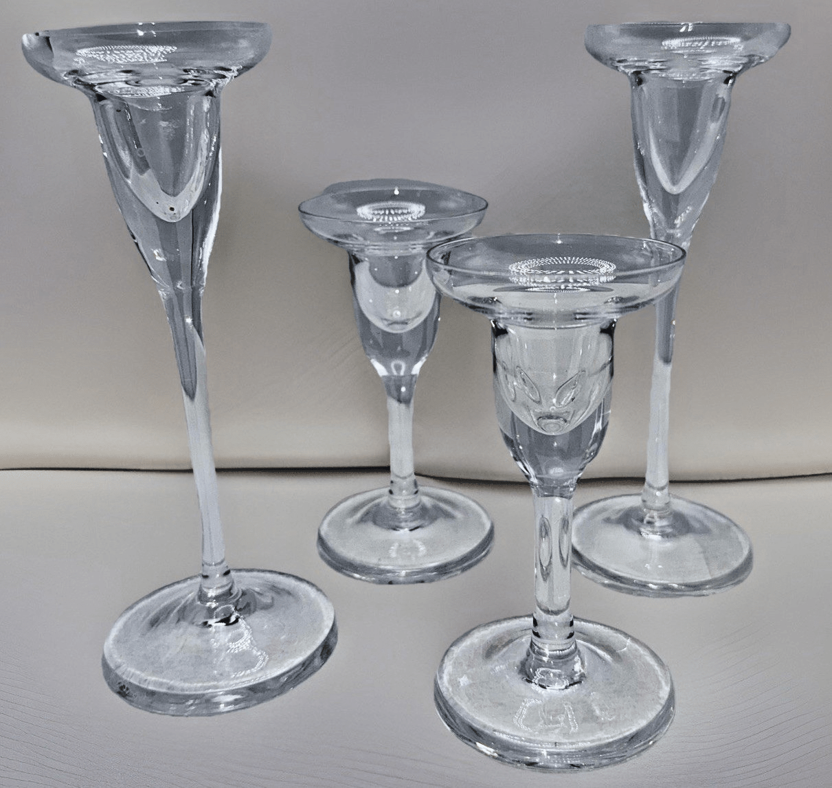 Lenox Crystal Sussex Candlesticks Arrangement Set of 4 (Two 6.5") ( Two 4.5") - AntiquesEtceteraLenox Crystal Sussex Candlesticks Arrangement Set of 4 (Two 6.5") ( Two 4.5")LenoxAntiquesEtcetera