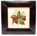 Linda Brubaker Theorem Painting Strawberries w/ Tiny Pink Flowers Framed, Signed - AntiquesEtceteraLinda Brubaker Theorem Painting Strawberries w/ Tiny Pink Flowers Framed, SignedAntiquesEtceteraAntiquesEtcetera