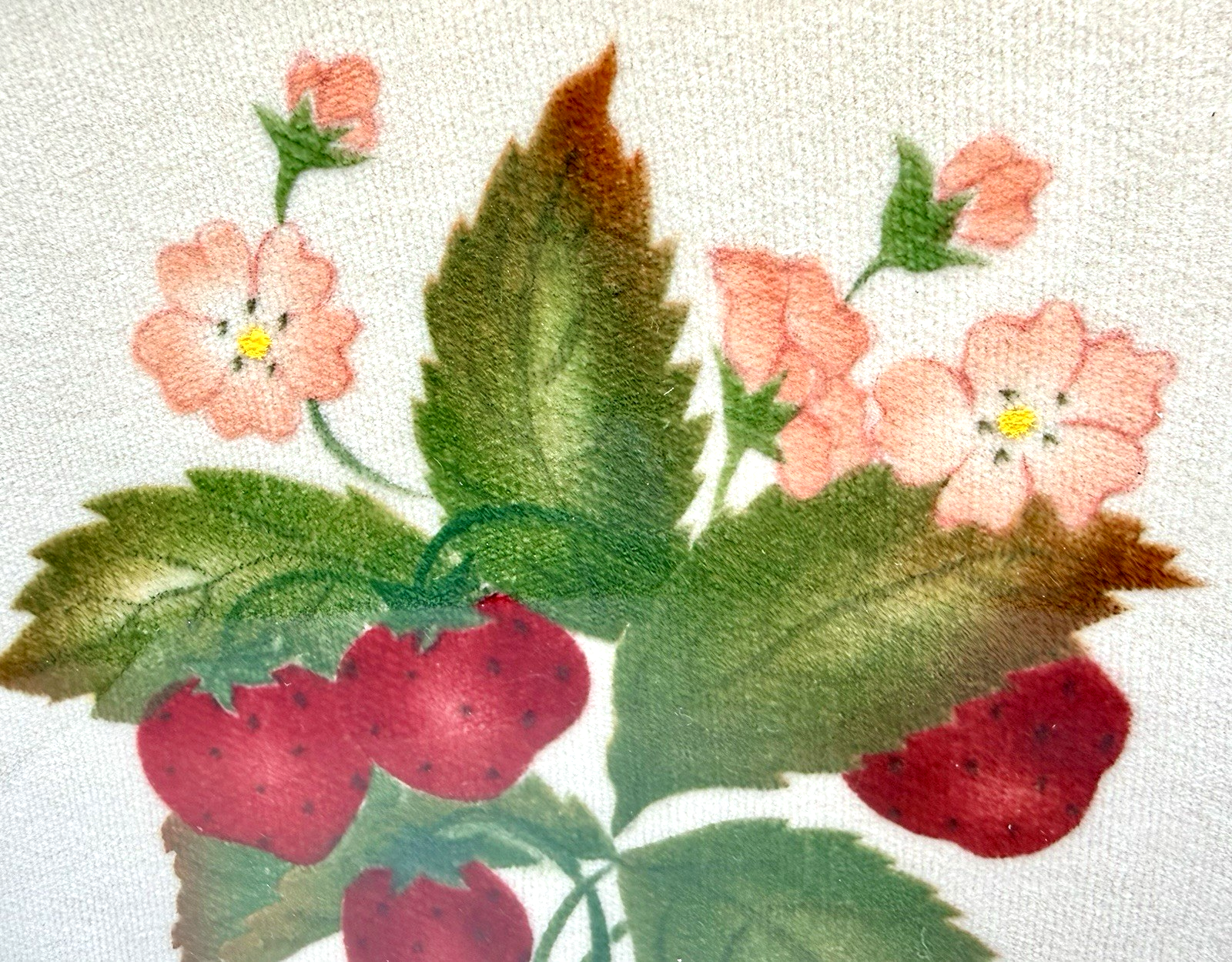 Linda Brubaker Theorem Painting Strawberries w/ Tiny Pink Flowers Framed, Signed - AntiquesEtceteraLinda Brubaker Theorem Painting Strawberries w/ Tiny Pink Flowers Framed, SignedAntiquesEtceteraAntiquesEtcetera