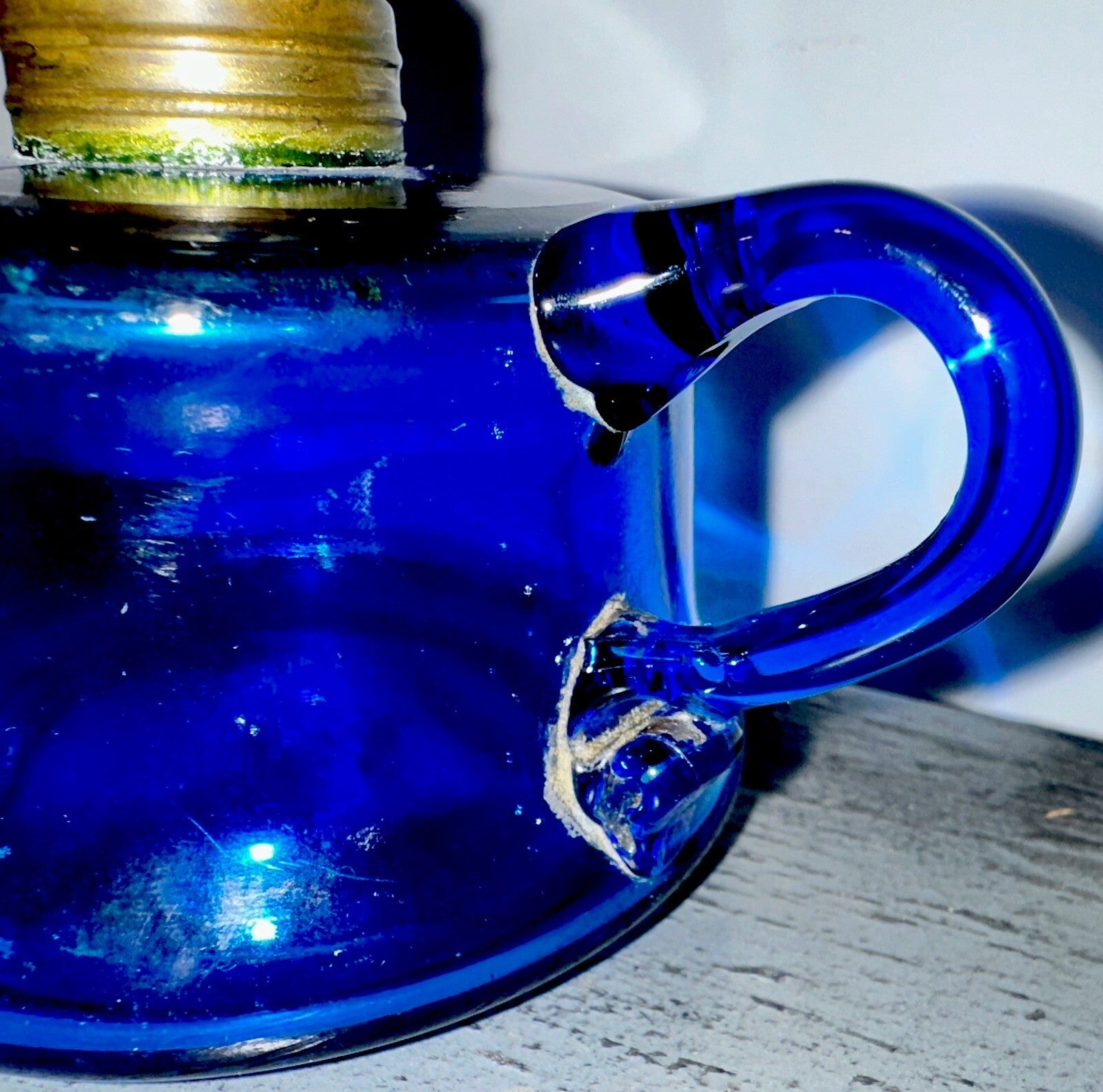 Little Buttercup Miniature Oil Kerosene Lamp Lovely Blue Glass + Burner, Chimney - AntiquesEtceteraLittle Buttercup Miniature Oil Kerosene Lamp Lovely Blue Glass + Burner, ChimneyAntiqueAntiquesEtcetera