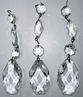 Lot of 3 Cut Crystal Pendalogues Suspended, Octagon Beads & Diamonds 5 3/4" Drop - AntiquesEtceteraLot of 3 Cut Crystal Pendalogues Suspended, Octagon Beads & Diamonds 5 3/4" DropUnbrandedAntiquesEtcetera