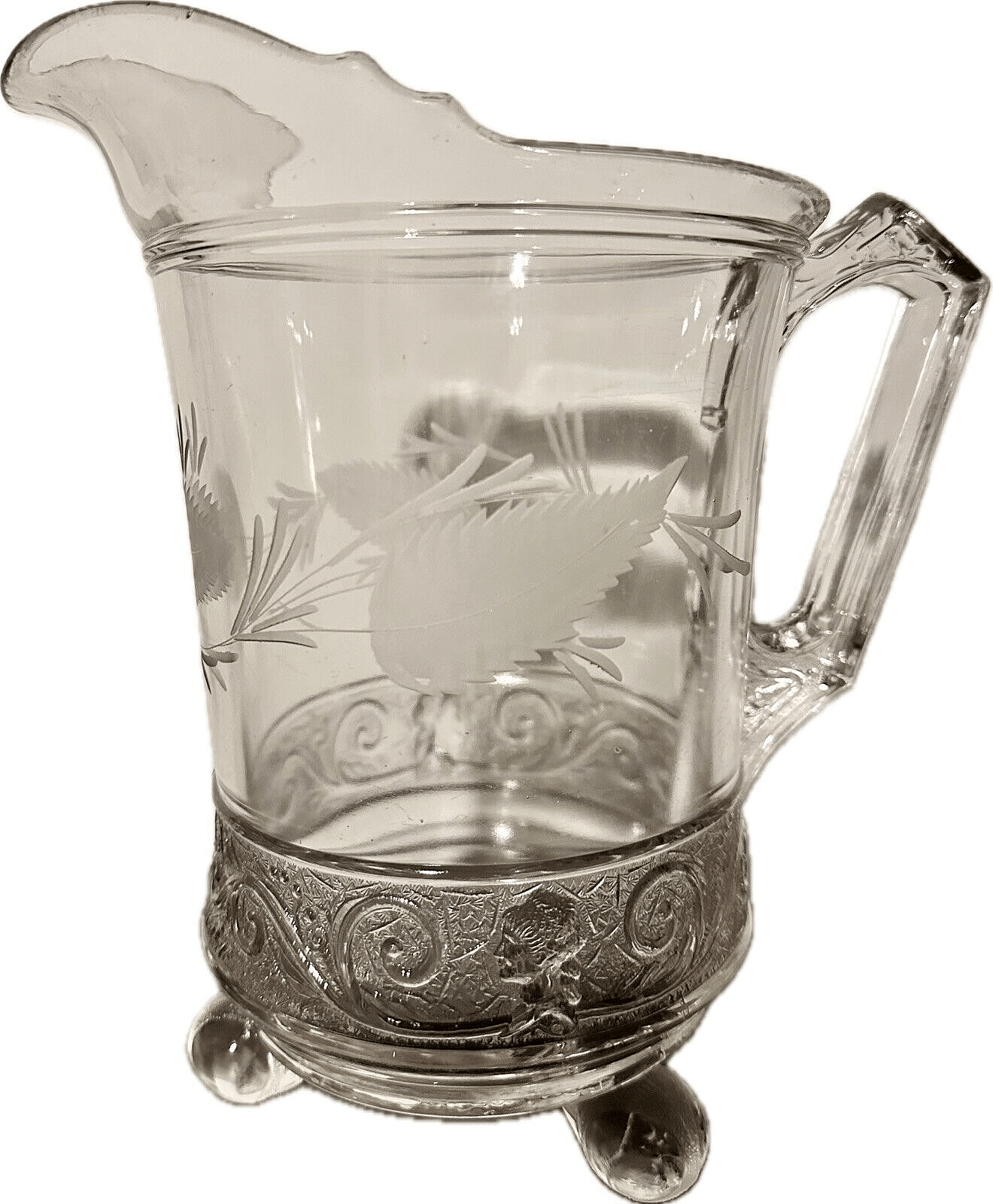 Lovely Antique Belmont Royal Lady EAPG Glass Water Pitcher 9 1/2 in. - AntiquesEtceteraLovely Antique Belmont Royal Lady EAPG Glass Water Pitcher 9 1/2 in.AntiquesEtceteraAntiquesEtcetera