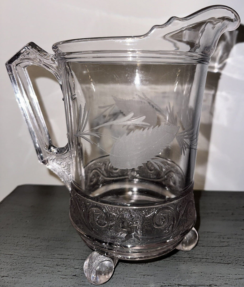 Lovely Antique Belmont Royal Lady EAPG Glass Water Pitcher 9 1/2 in. - AntiquesEtceteraLovely Antique Belmont Royal Lady EAPG Glass Water Pitcher 9 1/2 in.AntiquesEtceteraAntiquesEtcetera