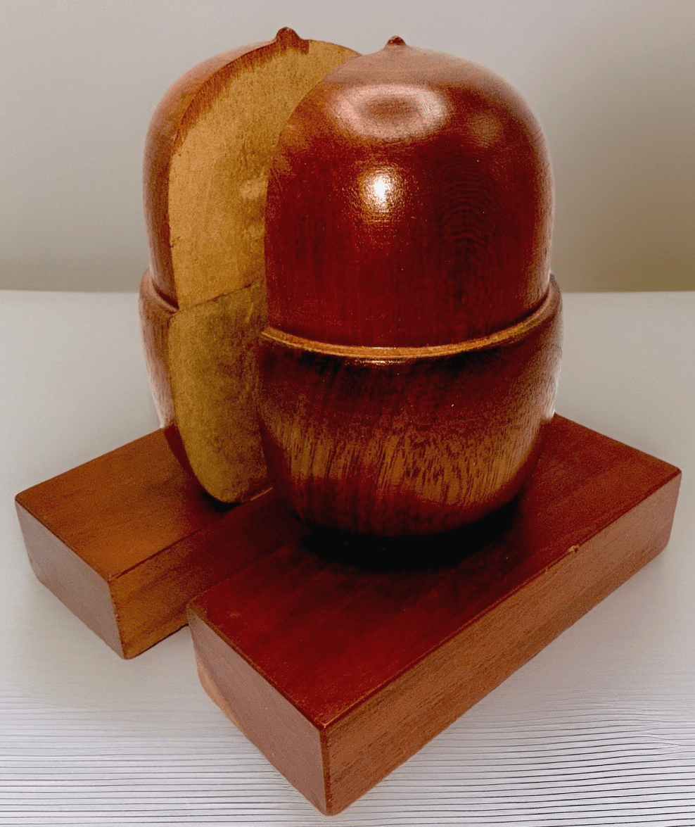 Lovely Carved Wood Acorn Bookends Weighted w/ Felt Bottoms Oak Color Variations - AntiquesEtceteraLovely Carved Wood Acorn Bookends Weighted w/ Felt Bottoms Oak Color VariationsUnbrandedAntiquesEtcetera