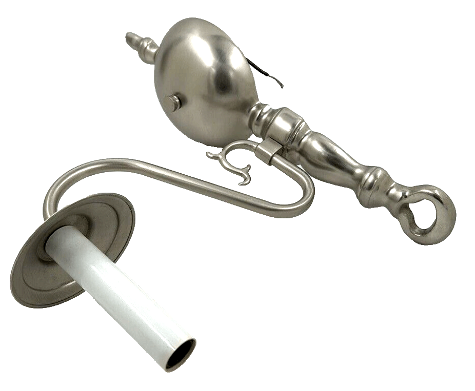 Lovely Colonial Style Candelabra Wall Sconce Brushed Nickel - AntiquesEtceteraLovely Colonial Style Candelabra Wall Sconce Brushed NickelUnbrandedAntiquesEtcetera