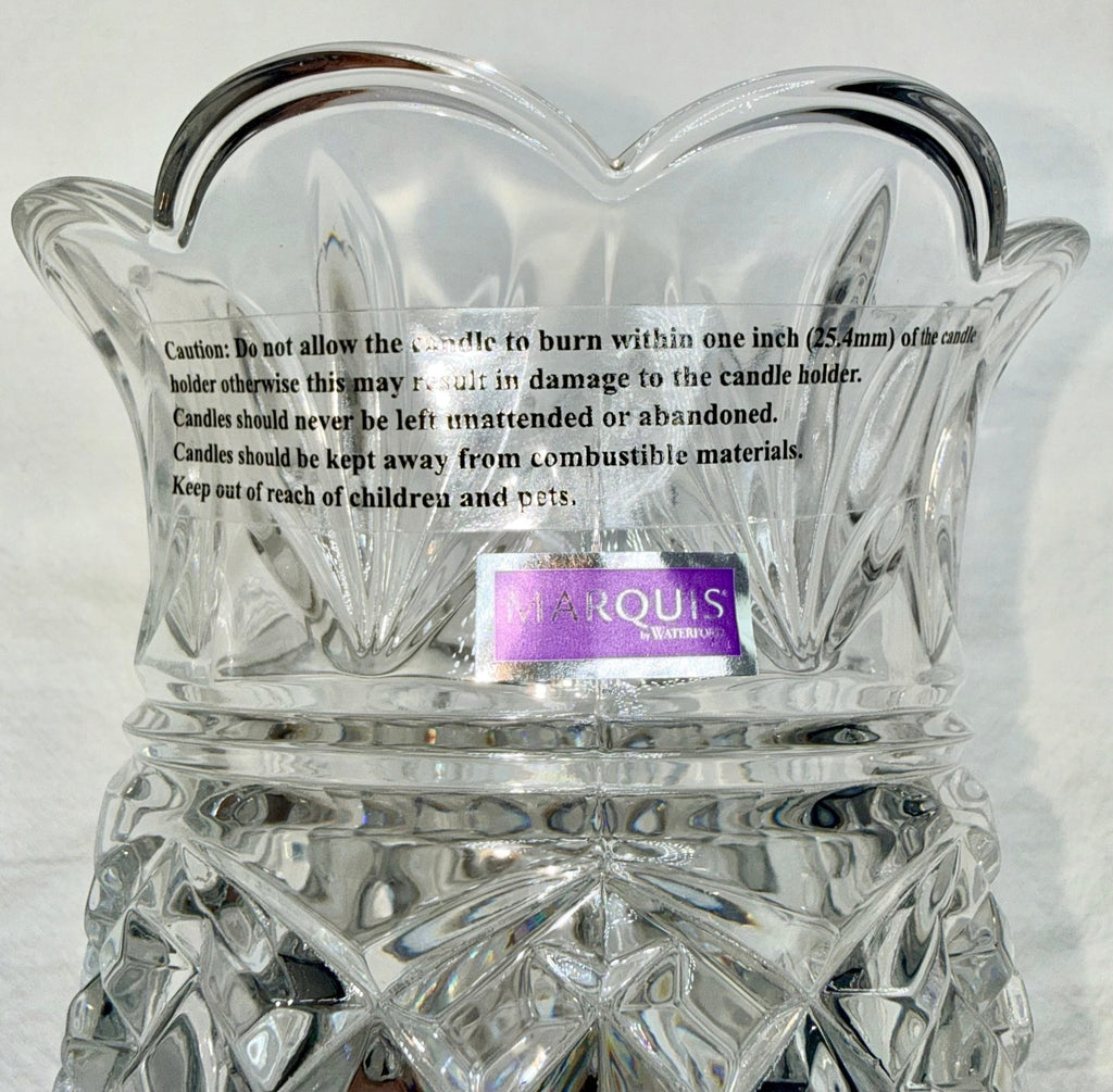Marquis by Waterford Welcome Vase Taper / Taper Candle Holder 8" New in Original Box - AntiquesEtceteraMarquis by Waterford Welcome Vase Taper / Taper Candle Holder 8" New in Original BoxElegant GlassAntiquesEtceteraAntiquesEtcetera