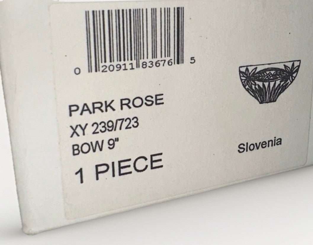 Mikasa Crystal Center Bowl Rare Park Rose Discontinued Pattern 9" Original Box - AntiquesEtceteraMikasa Crystal Center Bowl Rare Park Rose Discontinued Pattern 9" Original BoxMikasaAntiquesEtcetera